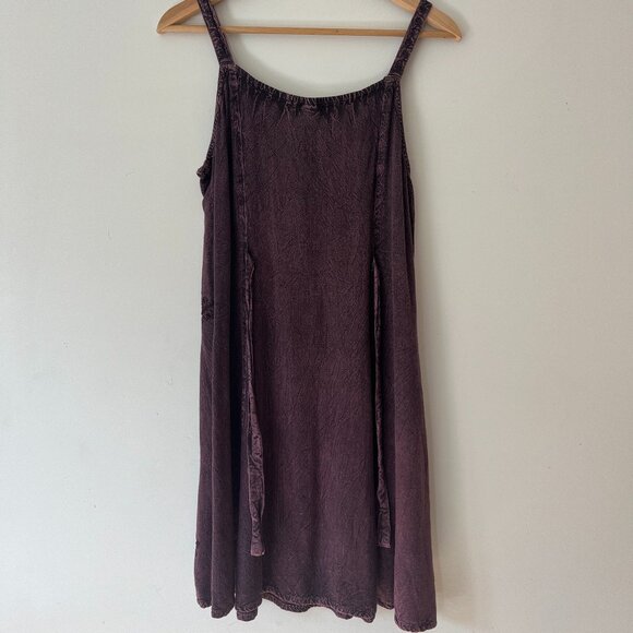 Purple Y2K Patterned Tie-Back mini dress - Picture 7 of 8